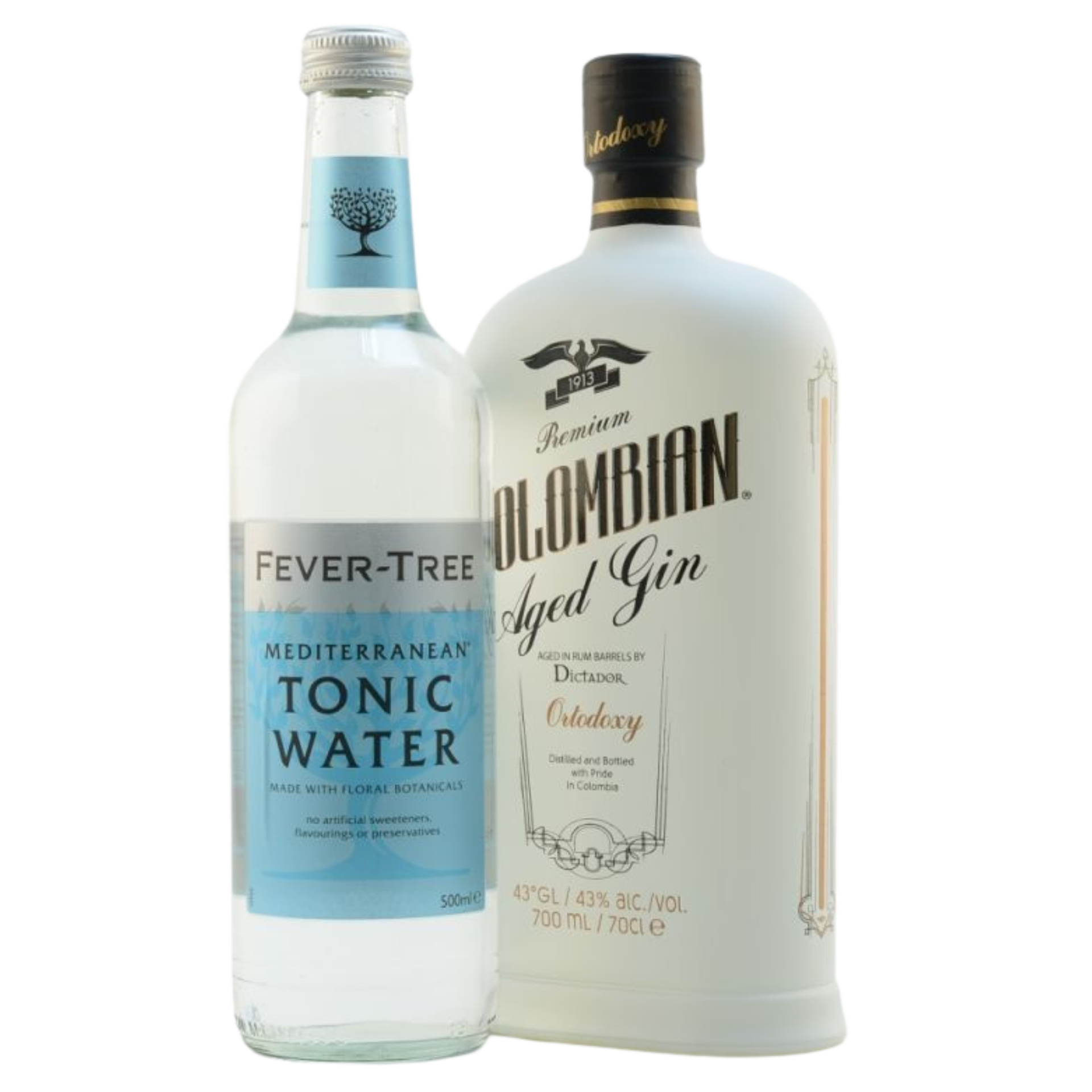 Dictador Colombian Aged White Gin (Ortodoxy) & Fever Tree Mediterranean Tonic Set