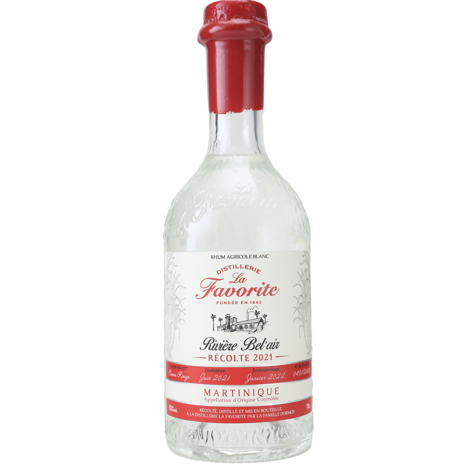 La Favorite Rhum Agricole Blanc 2021 Riviere Bel Air