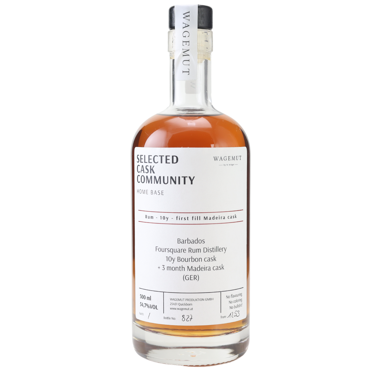 Wagemut Selected Cask Home Base 10 Jahre Foursquare Rum