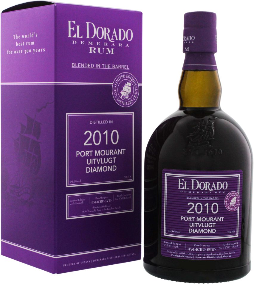 El Dorado Rum Blended in the Barrel 2010/2019 Port Mourant Uitvlugt Diamond Limited Edition