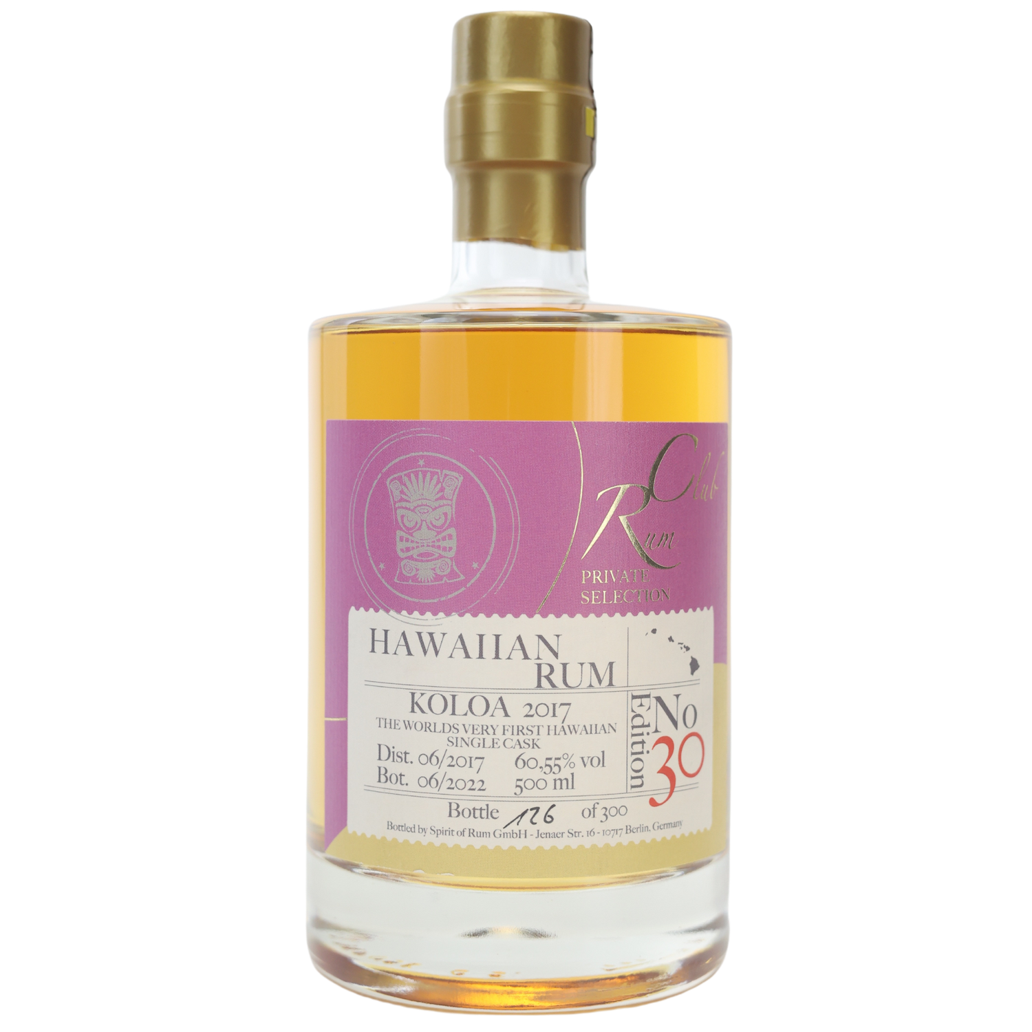 Rumclub Private Selection Ed.30 Hawaiian Koloa 2017 Rum