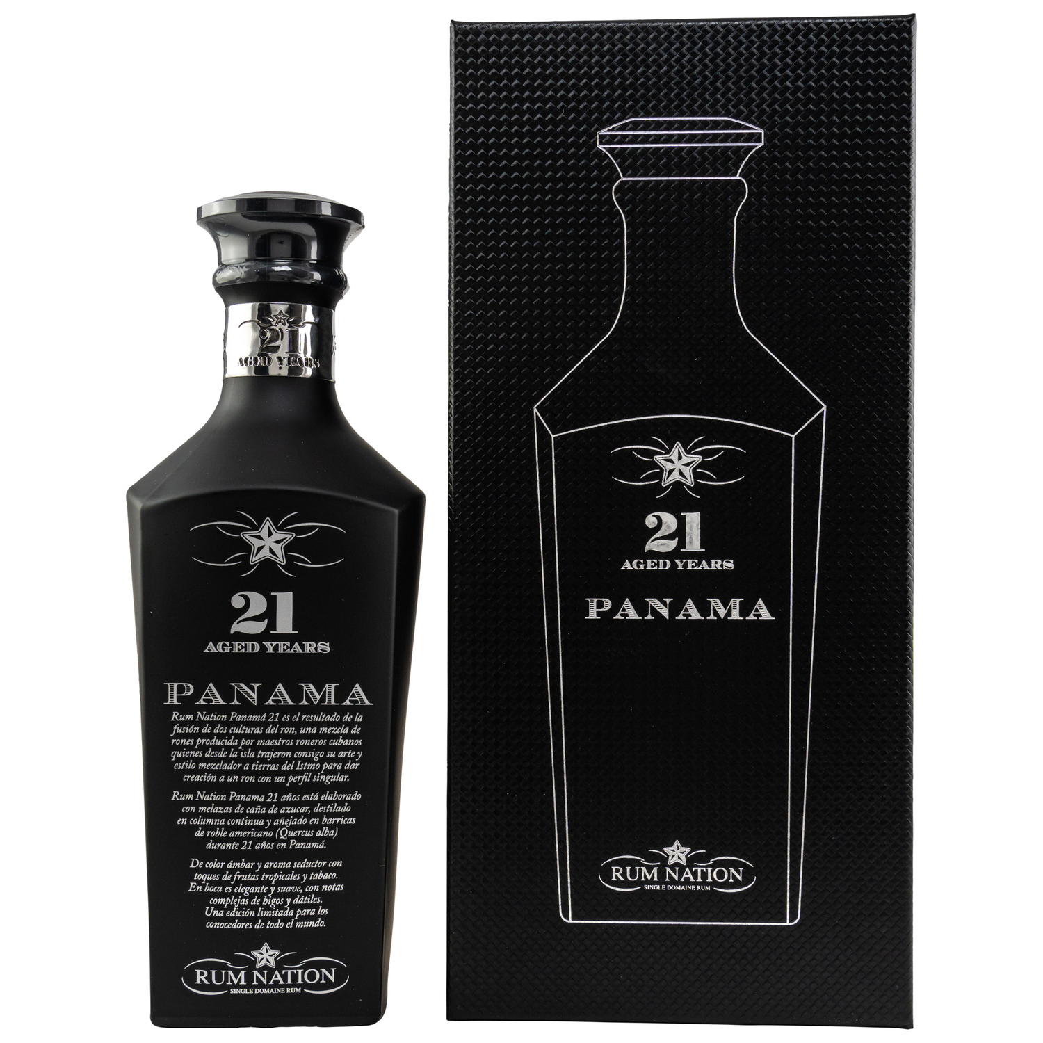Rum Nation Panama Black Decanter 21 Jahre