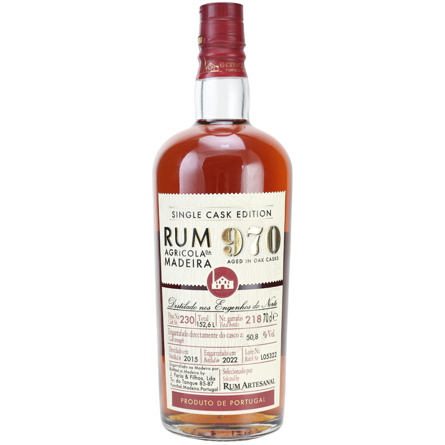 Rum Artesanal 970 Madeira Oak Cask Rum