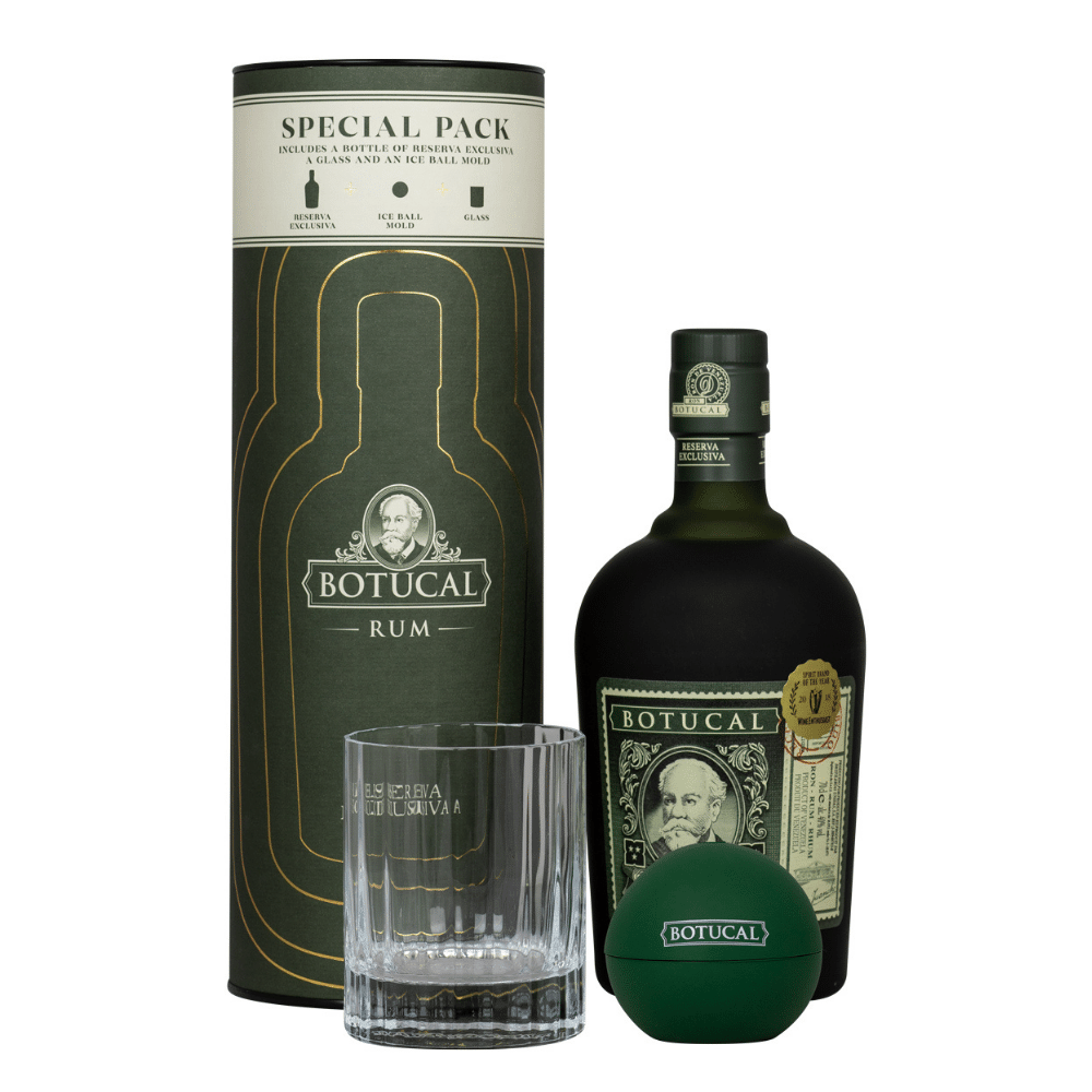 Ron Botucal Reserva Exclusiva in Geschenkdose + Glas und Eiswürfelform